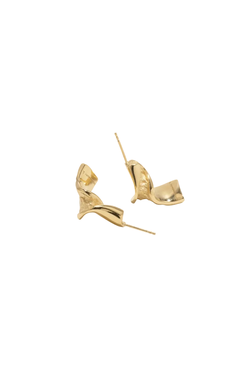 Ribbon II - Recycled Gold Vermeil Earrings