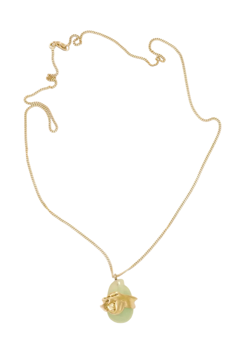 Wrapped - Jade Bio Resin and Gold Vermeil Pendant