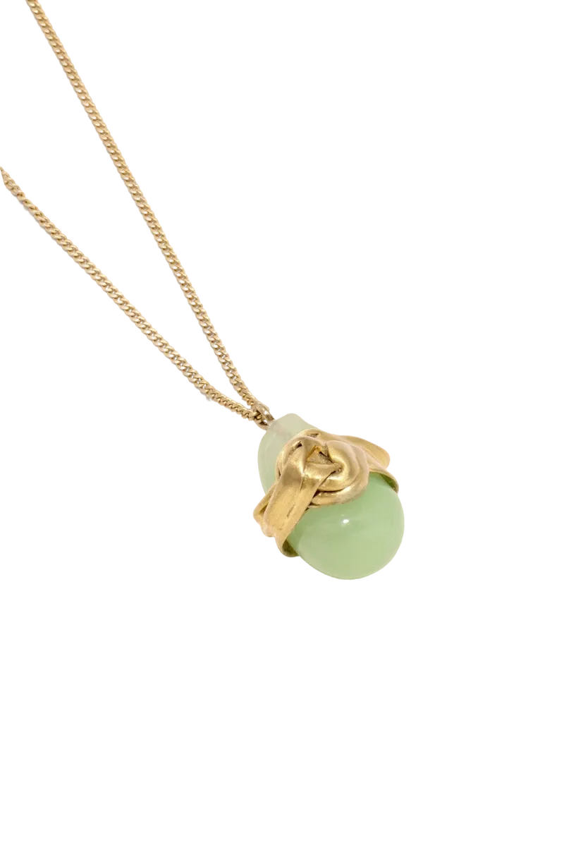 Wrapped - Jade Bio Resin and Gold Vermeil Pendant