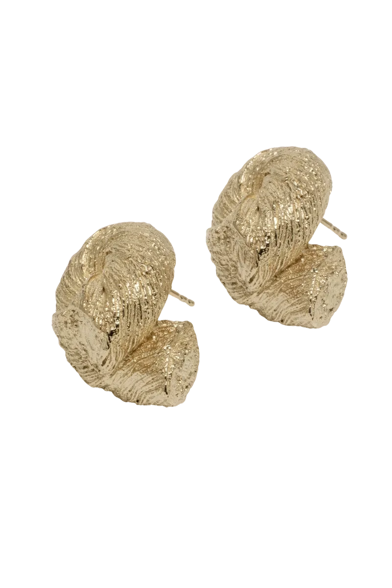 Cord - Gold Plated Earrings