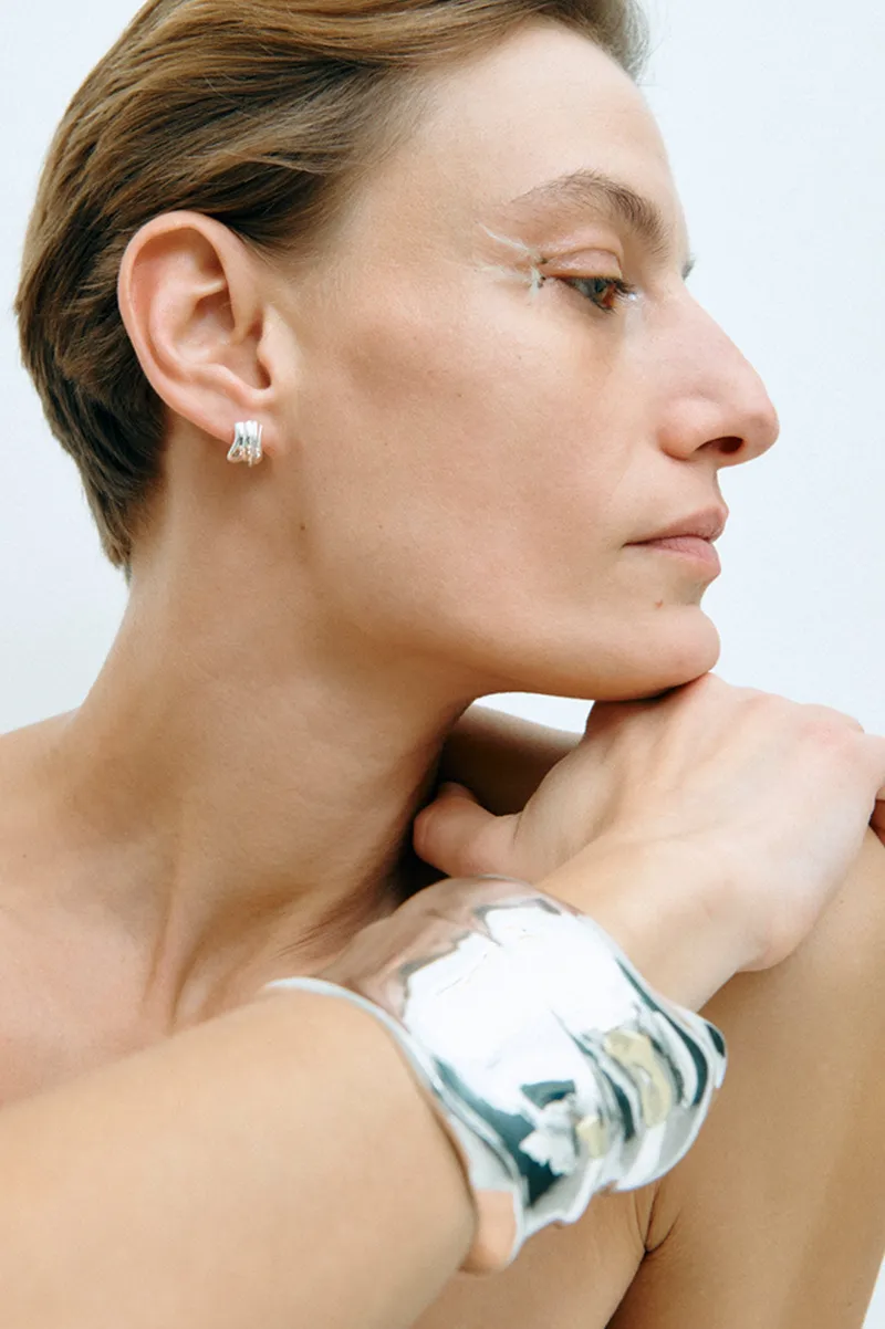 Foreshore - Satin Recycled Gold Vermeil Earrings