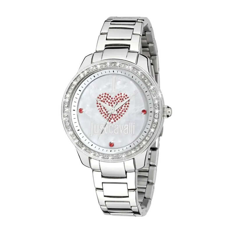 Shiny Crystals Quartz Silver 26mm