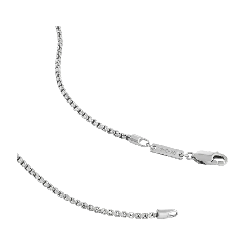 Box Chain Necklace, 2MM - Sterling Silver