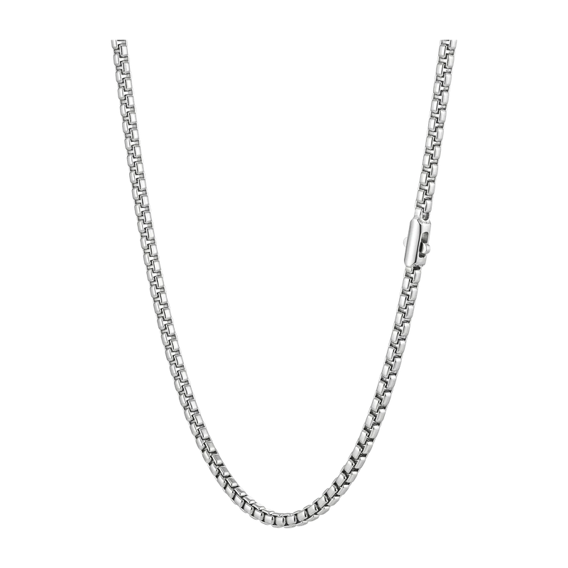Box Chain Necklace, 2MM - Sterling Silver