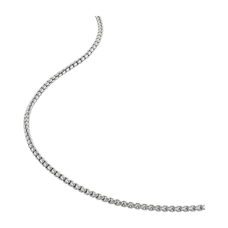 Box Chain Necklace, 2MM - Sterling Silver