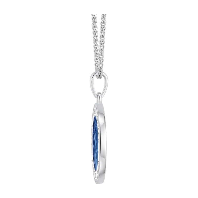 St. Christopher Pendant - Sapphire Blue