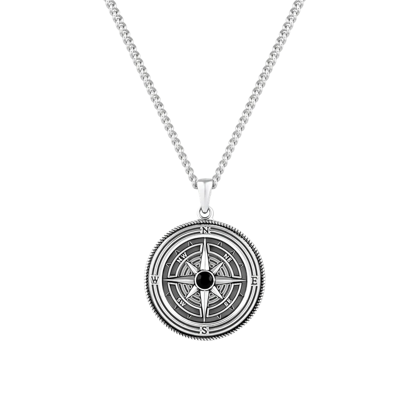 Compass Pendant - Sterling Silver