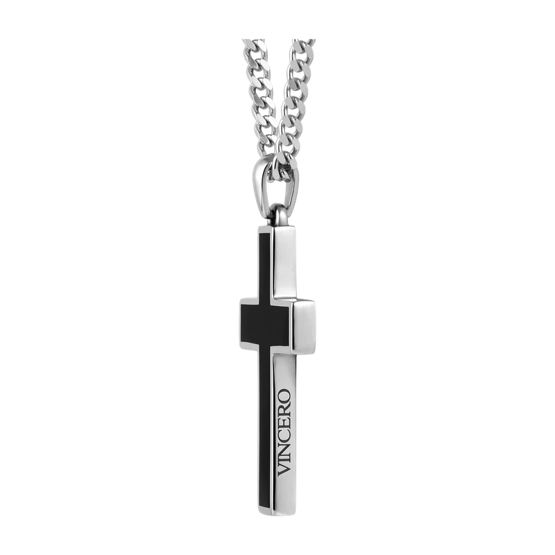 Stone Cross (Large) - Black Onyx