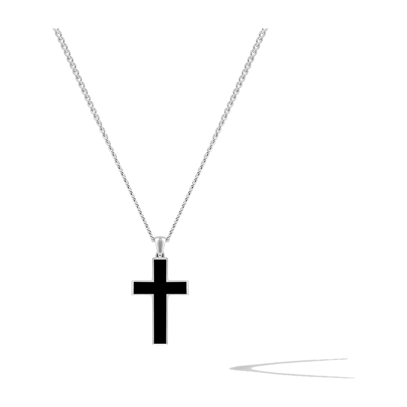 Stone Cross (Large) - Black Onyx