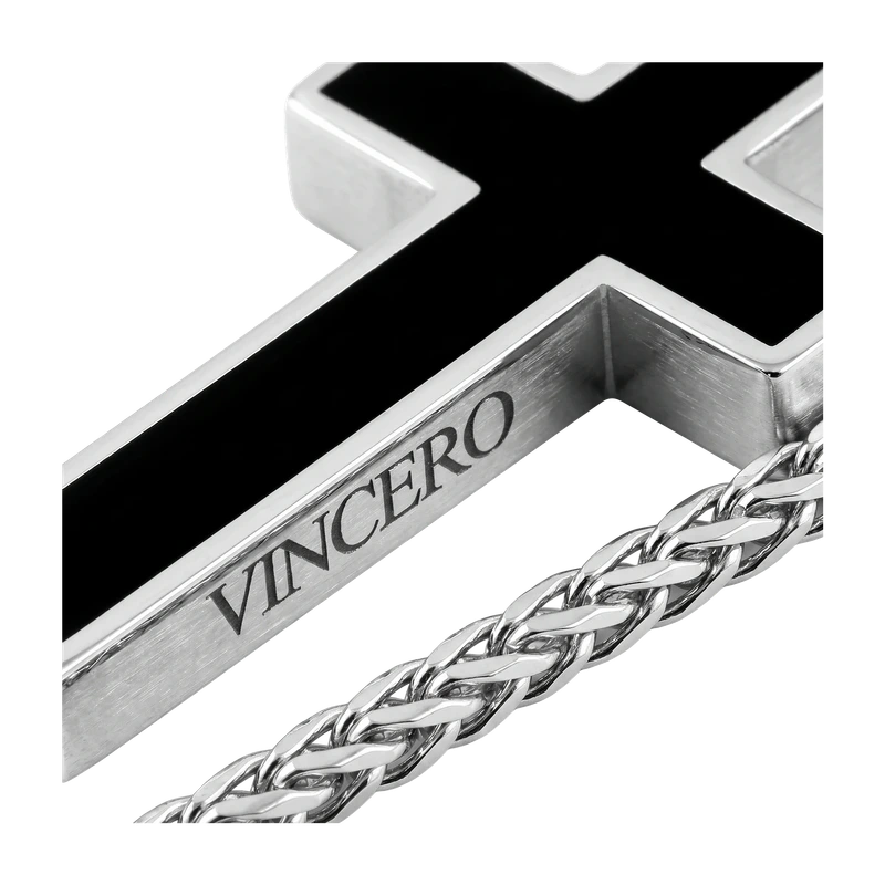 Stone Cross (Large) - Black Onyx