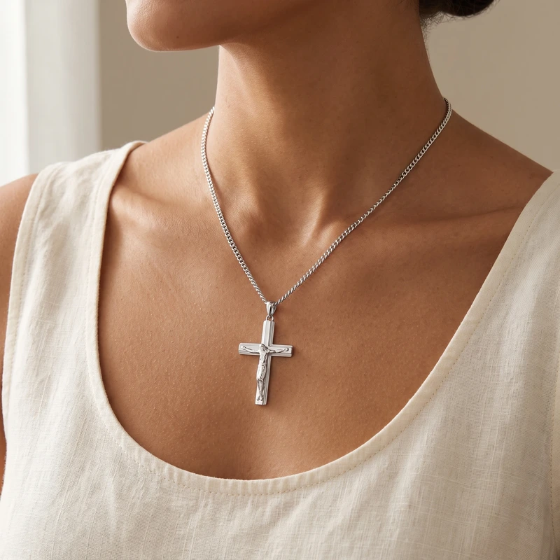 Crucifix Pendant - Silver