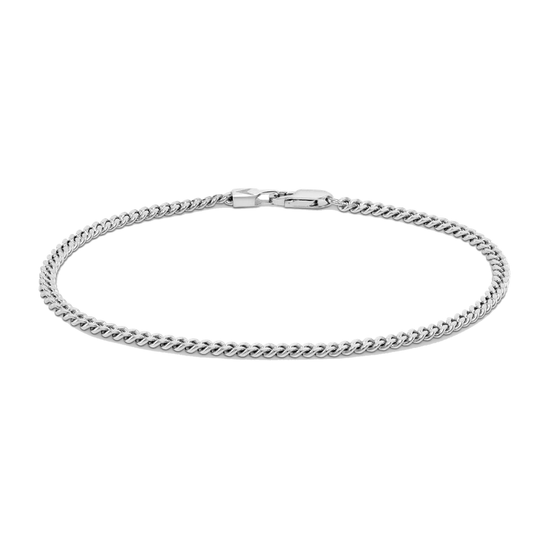 Curb Chain Bracelet, 3MM - Sterling Silver