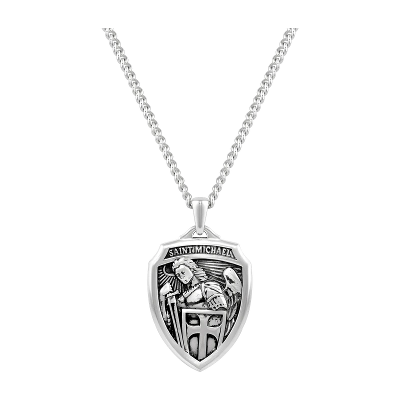 St. Michael Amulet - Sterling Silver