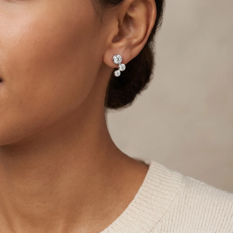 Sardinien Tre Earrings White