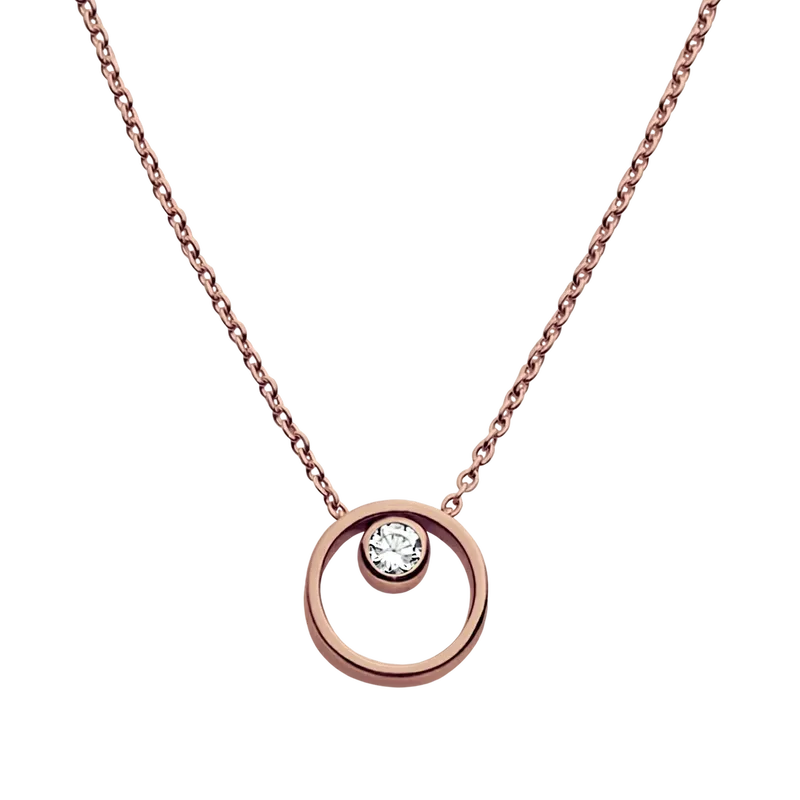 Kariana Rose Gold-Tone Circle Necklace 470mm