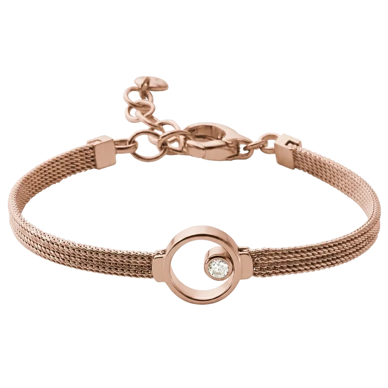 Linje Modern Rose Gold-Tone Circle Bracelet