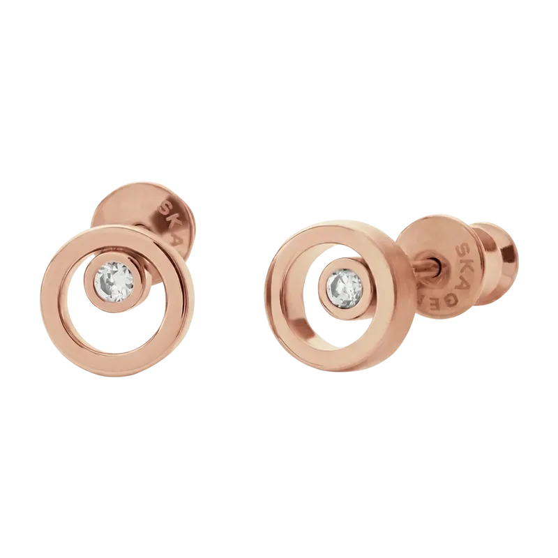 Kariana Rose Gold-Tone Circle Stud Earrings Rose Gold 7.4mm