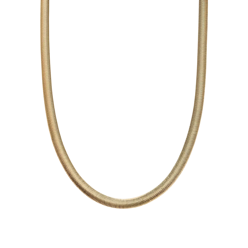 Moderne Stak Gold-Tone Stainless Steel Chain Necklace Gold 51cm