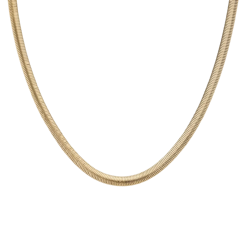 Moderne Stak Gold-Tone Stainless Steel Chain Necklace Gold 406mm
