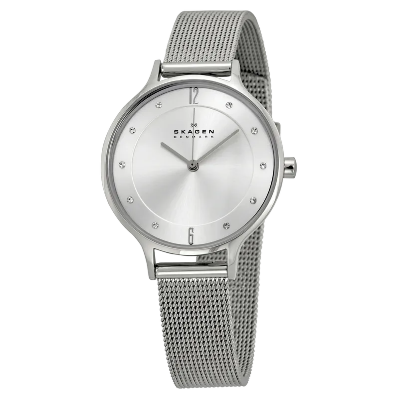 Anita Lille Steel Mesh Watch Silver