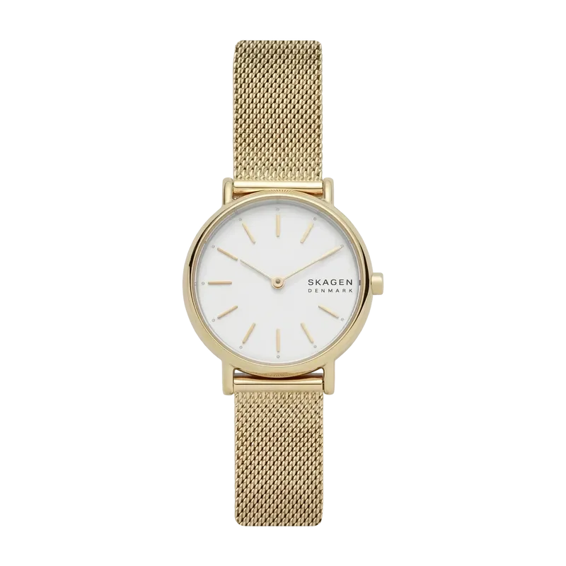 Signatur Lille Slim Gold-Tone Steel Mesh Watch