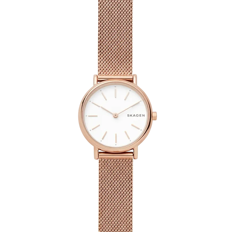 Signatur Lille Slim Rose Gold-Tone Steel Mesh Watch