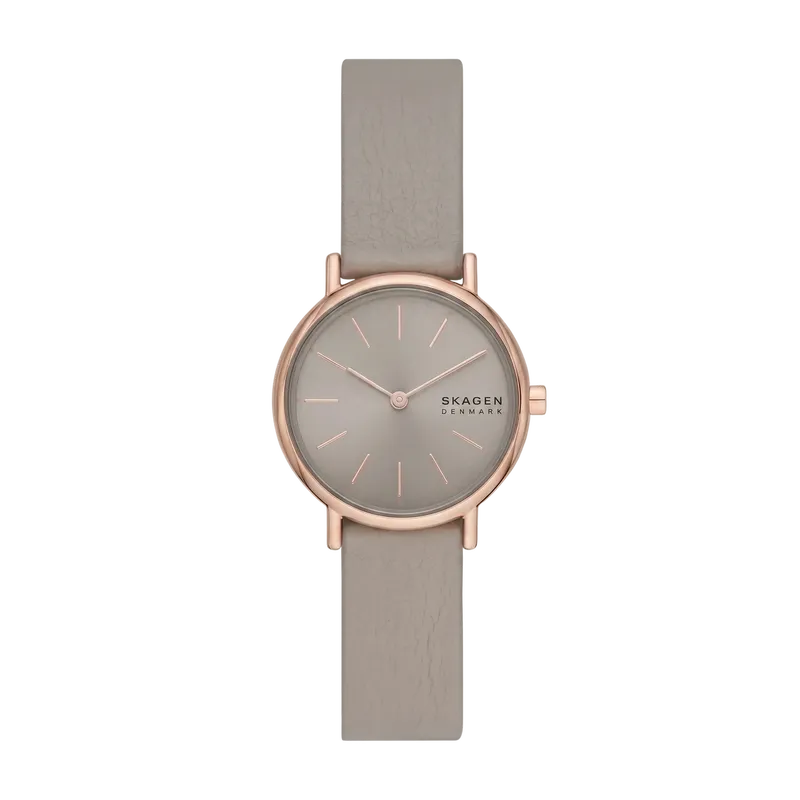 Signatur Lille Two-Hand Greystone LiteHide Leather Watch Gray