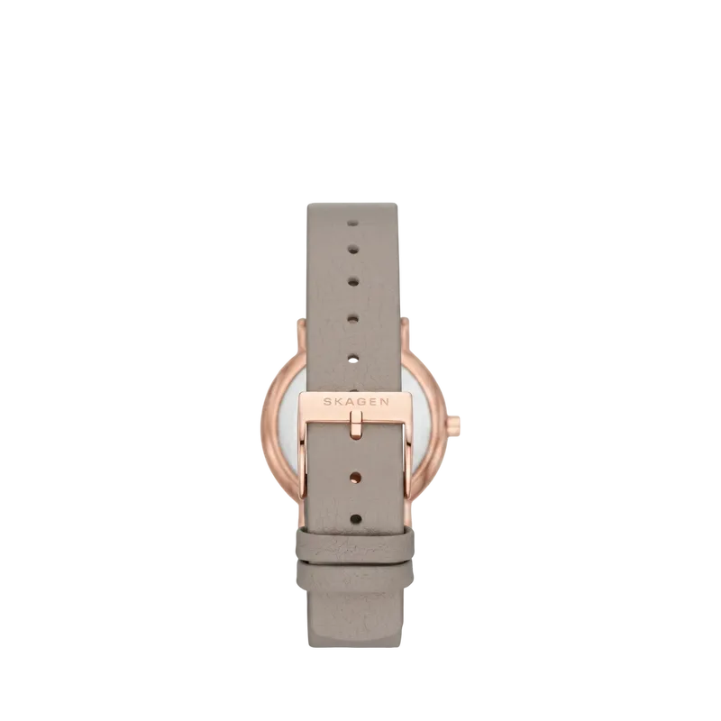Signatur Lille Two-Hand Greystone LiteHide Leather Watch Gray