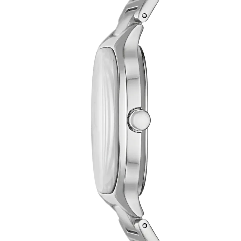 Mellem Three-Hand Silver Stainless Steel Watch Silver