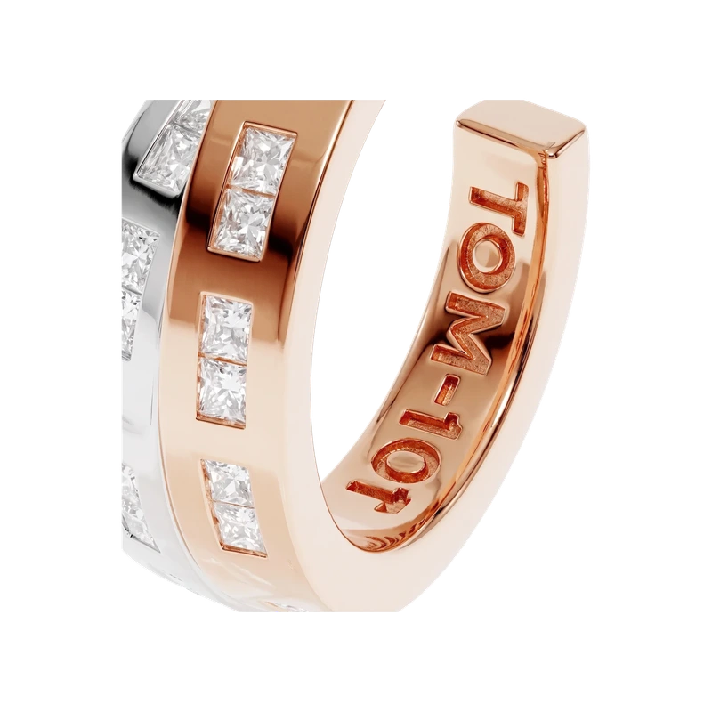 TOI et MOI Earrings Rose Gold 17mm