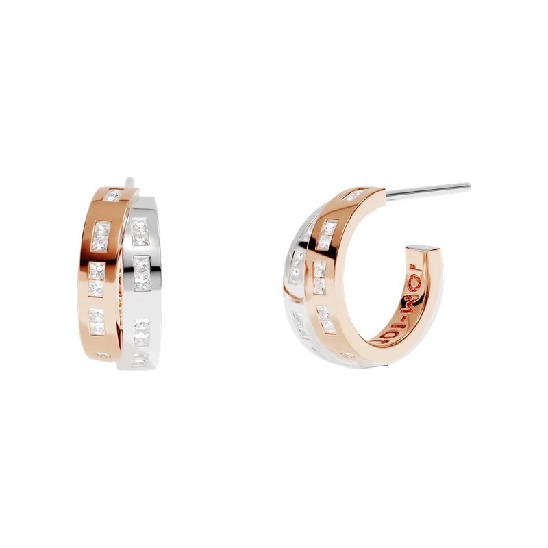 TOI et MOI Earrings Rose Gold 17mm