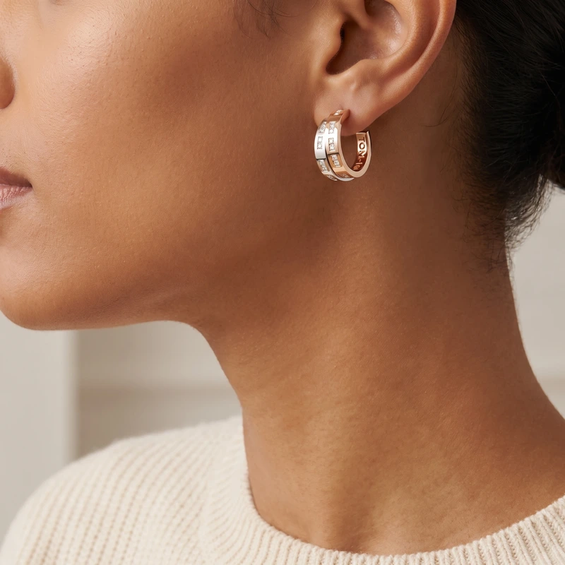 TOI et MOI Earrings Rose Gold 17mm