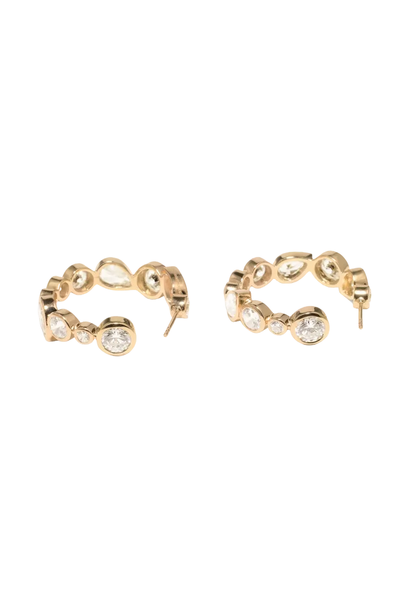 A Few Good Anti-Heroes - Cubic Zirconia and Gold Vermeil Earrings