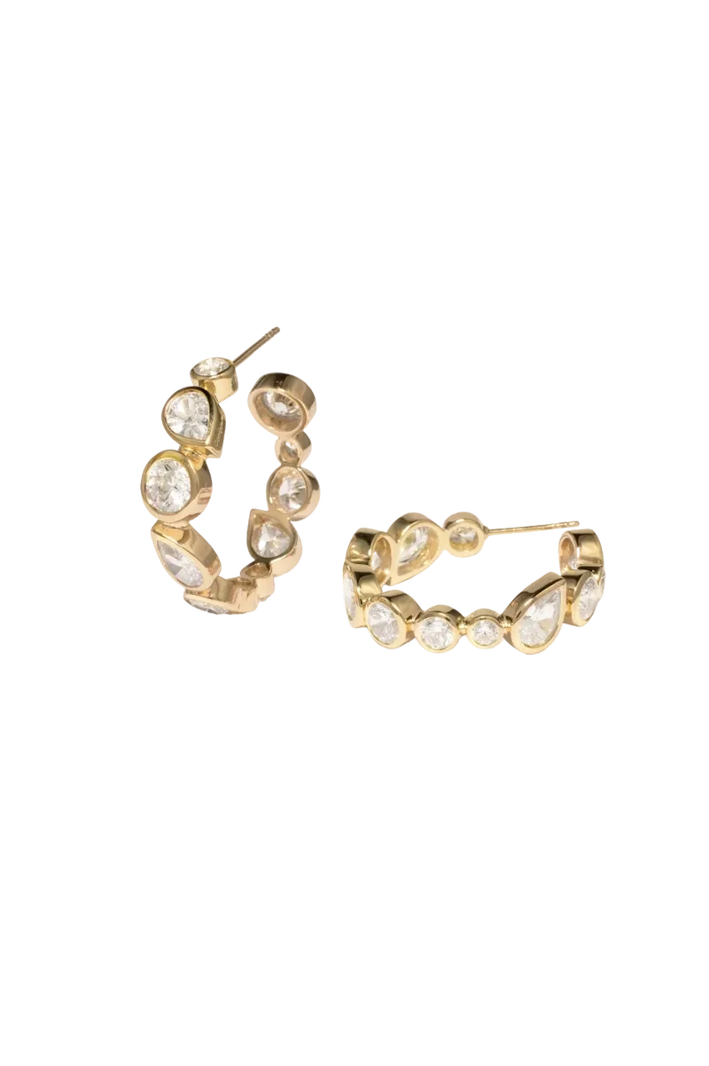 A Few Good Anti-Heroes - Cubic Zirconia and Gold Vermeil Earrings