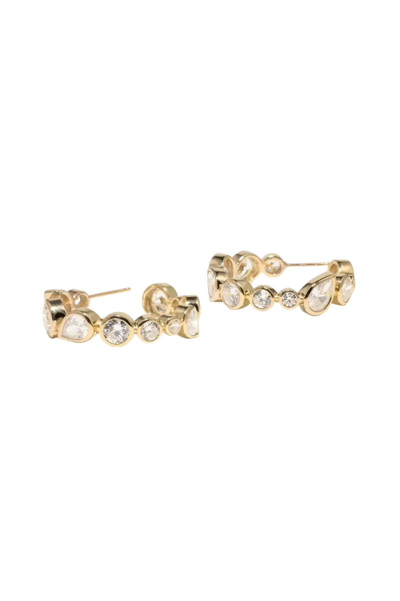 A Few Good Anti-Heroes - Cubic Zirconia and Gold Vermeil Earrings