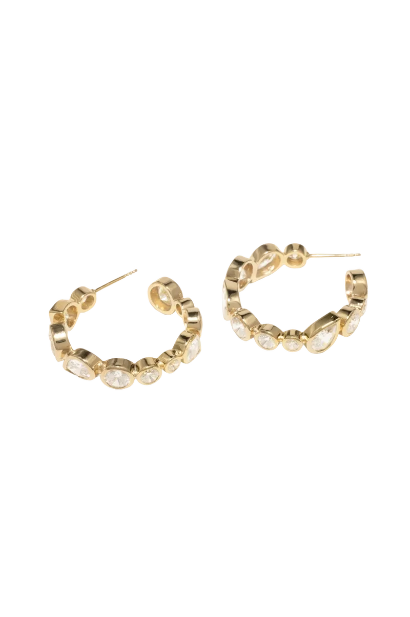 A Few Good Anti-Heroes - Cubic Zirconia and Gold Vermeil Earrings