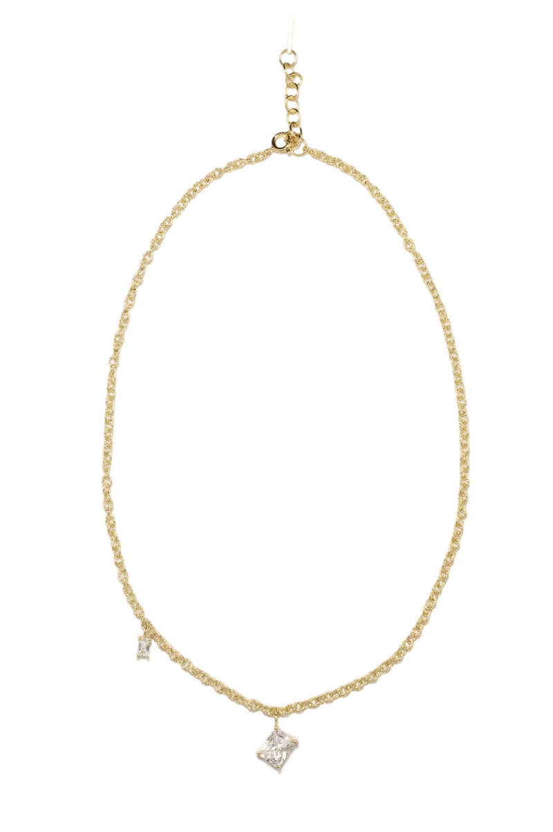 Encrypted Dreams - Zirconia and Gold Vermeil Necklace