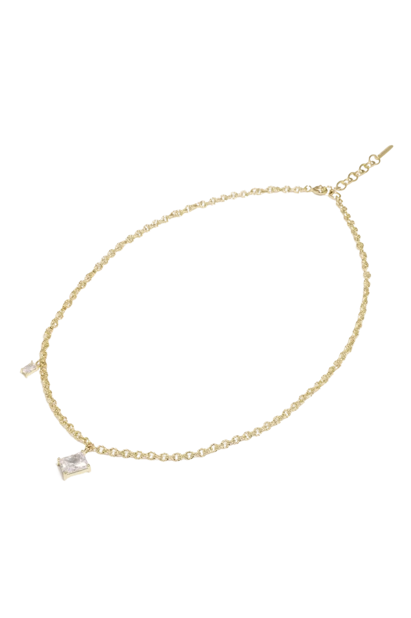Encrypted Dreams - Zirconia and Gold Vermeil Necklace